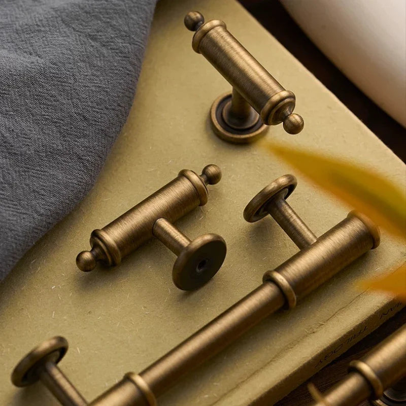 French Antique Bronze Brass Cabinet & Drawer Handles | Retro