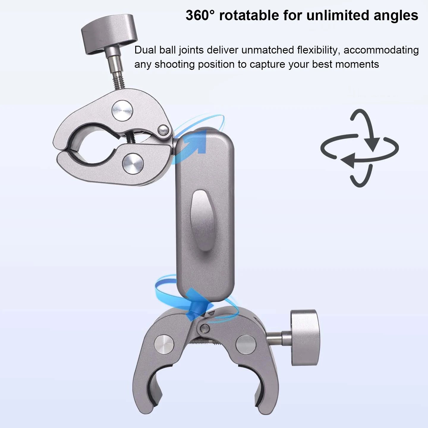 360° Free Rotation Action Camera Mount For Insta360 And For Dji Motorcycle Bicycle Handlebar Arm Holder Bracket Clip Peaceful Pleasures Health and Wellness