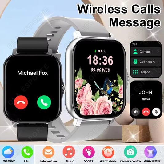 1.83'' Waterproof Smart Watch with Message Answer Call Sleep Monitoring Sports Pedometer Information Alerts For iPhone Android Peaceful Pleasures Health and Wellness