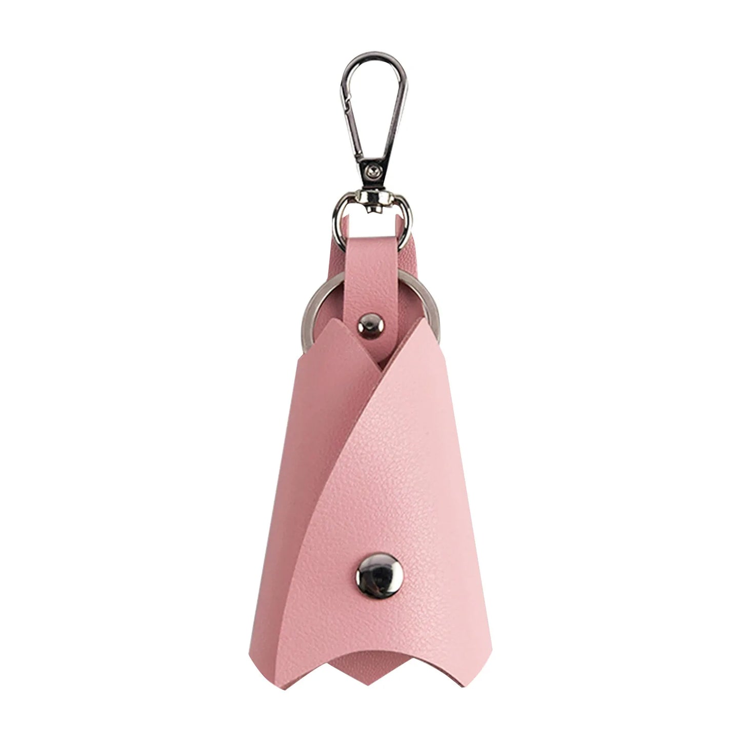 Fashion Creative Bat Shape PU Leather Keychain Men Women Key Holder Organizer Pouch Split Car Key Wallet Housekeeper Keyring Peaceful Pleasures Health and Wellness Pink One Size