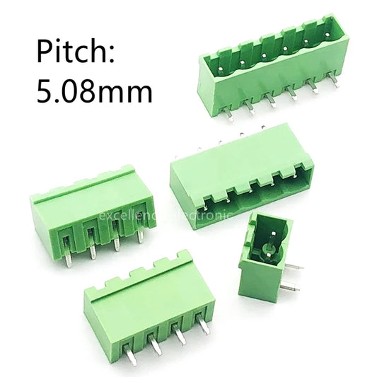 10PCS 5.08mm Plug-in PCB Wiring Terminal Closed End Straight / Curved Soldering Board Needle Holder Peaceful Pleasures Health and Wellness
