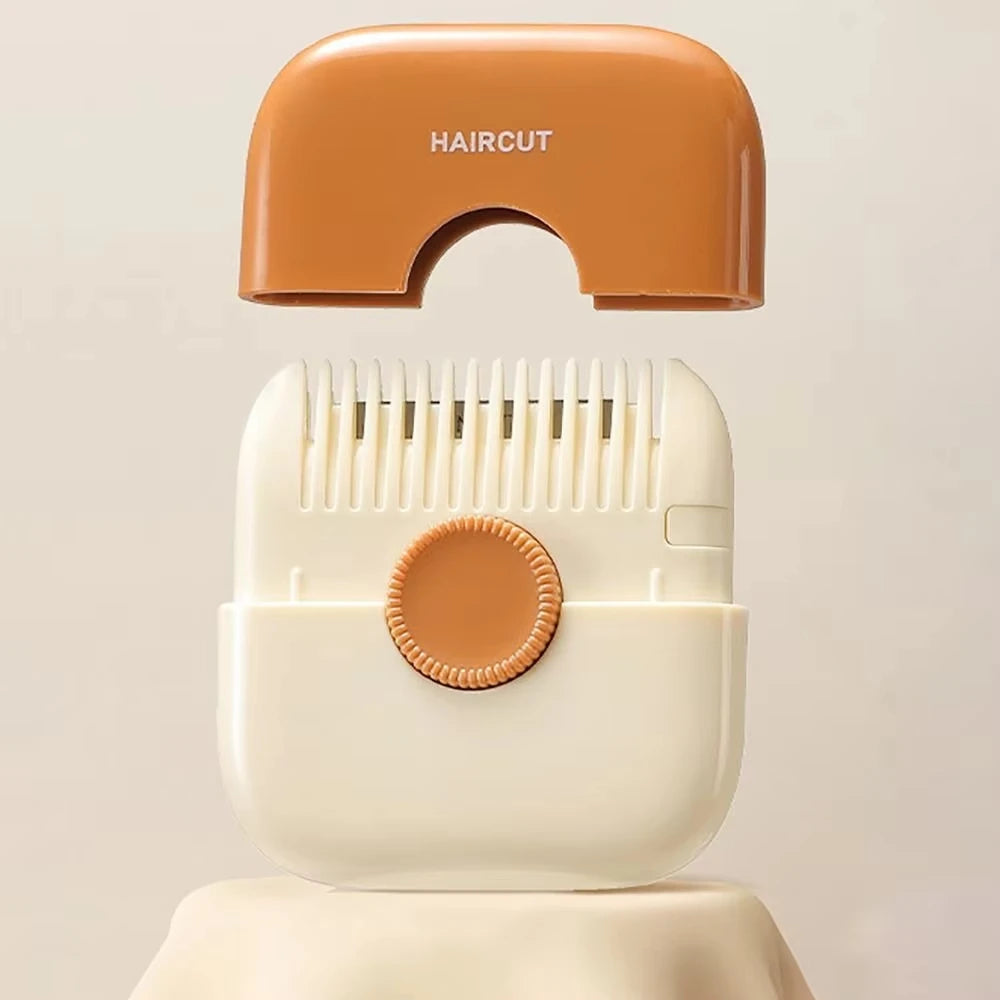 Hair Cutting Trimmer Combs 2 In 1 Double Sided Manual Bangs cutter shaving Remover Thinning Beauty Hair Cut styling Accessorie Peaceful Pleasures Health and Wellness orange