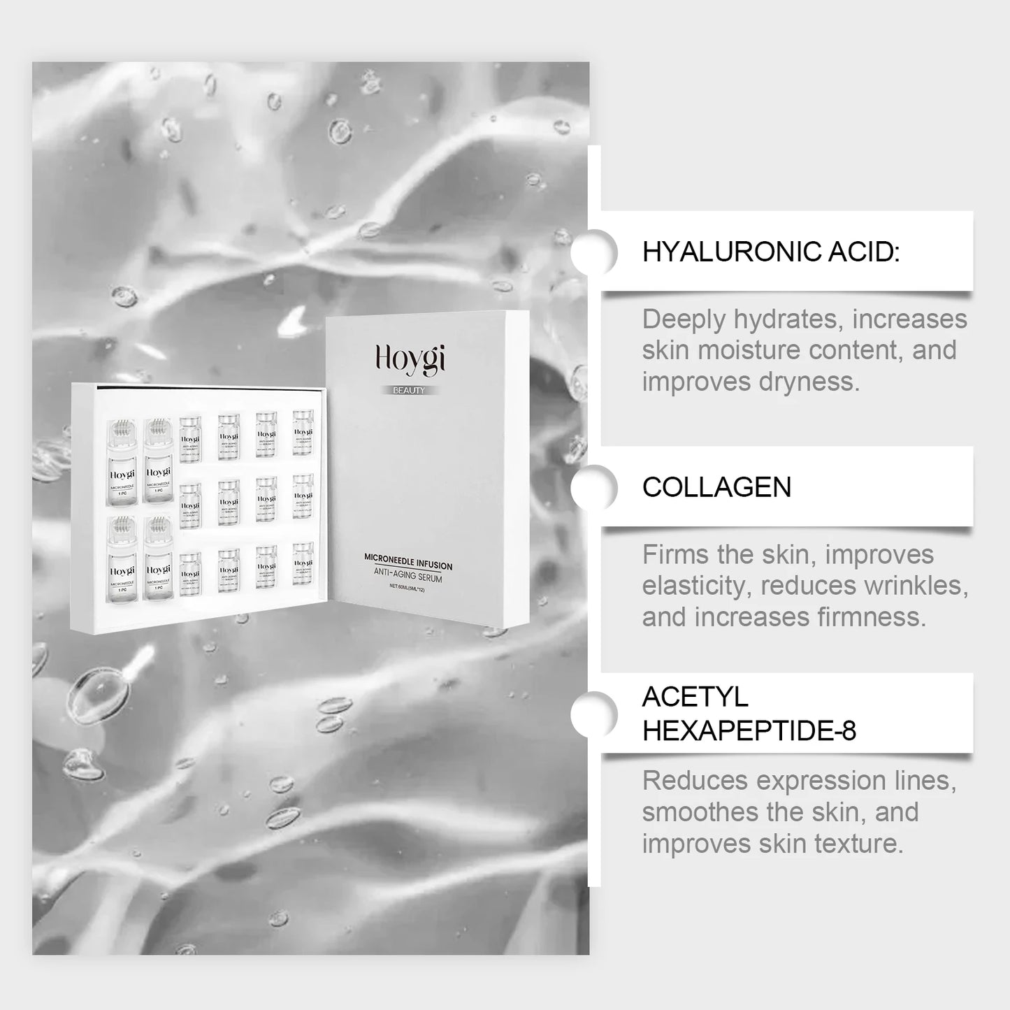 Firming Facial Serum Set with Microneedle Roller | Anti-Aging Peaceful Pleasures Health and Wellness
