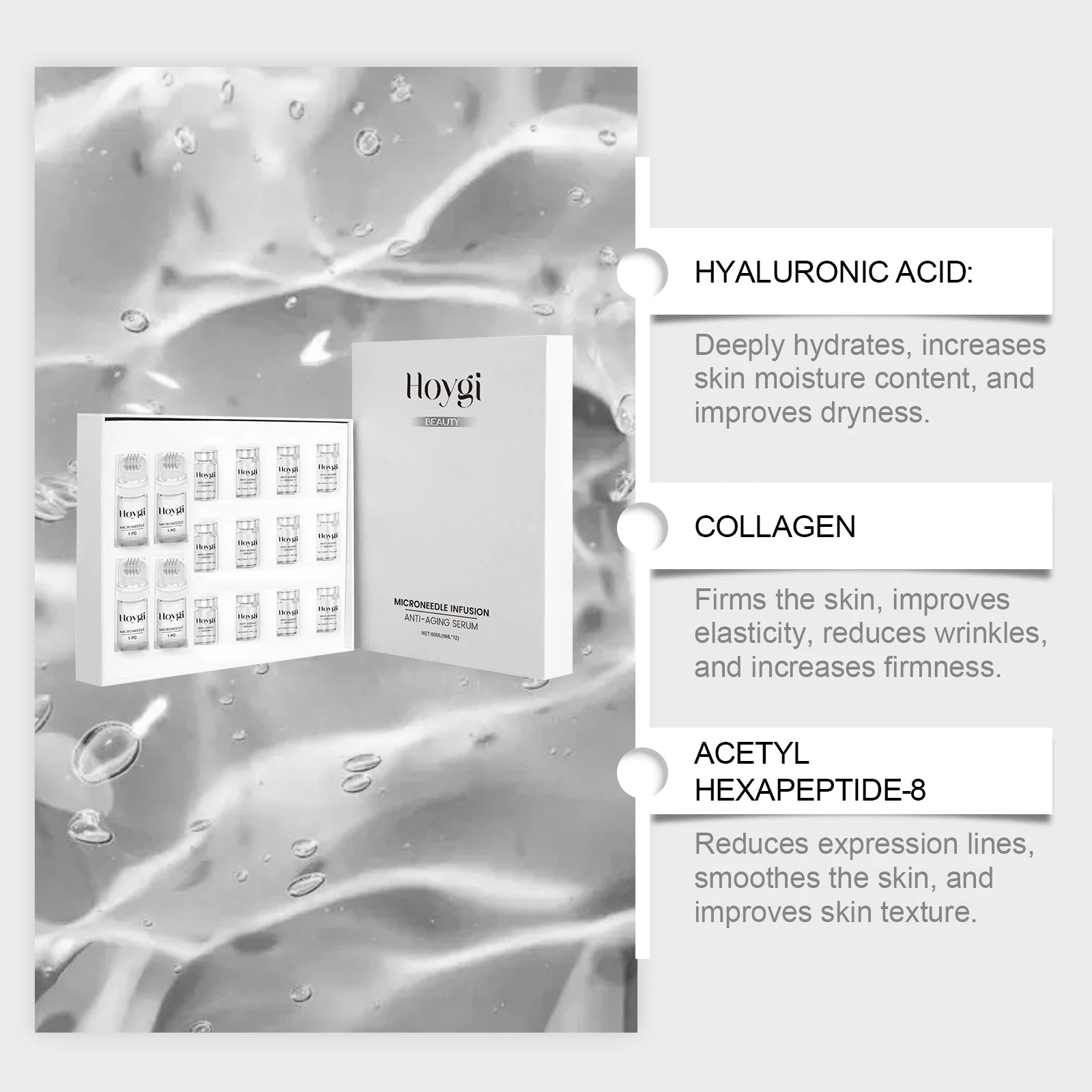 Firming Facial Serum Set with Microneedle Roller | Anti-Aging Peaceful Pleasures Health and Wellness
