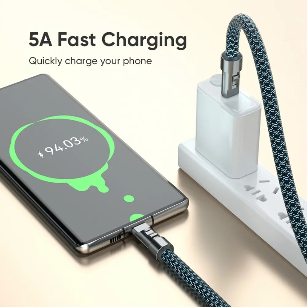 240W USB-C Fast Charging Cable 5A Short Keychain Cord