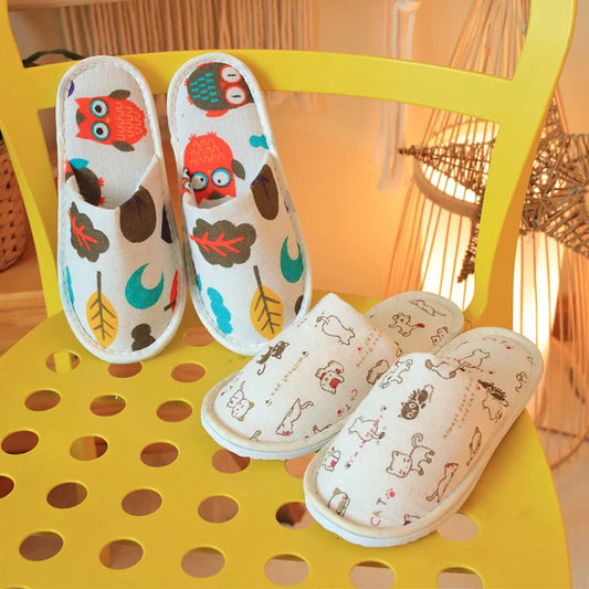 Kids Owl Disposable Slippers | Fluffy Closed Toe Boys & Girls Kids Disposable Slippers Peaceful Pleasures Health and Wellness