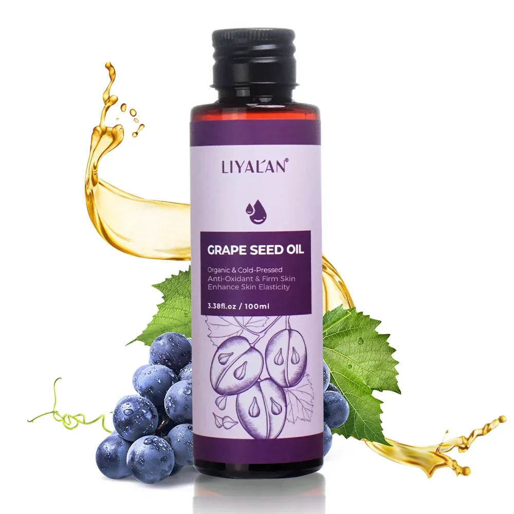 Pure Cold-Pressed Carrier Oils – Jojoba, Argan, Rosehip & More Peaceful Pleasures Health and Wellness GRAPE SEED OIL China Mainland 100ml