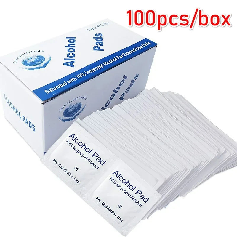 100pcs 70% Isopropyl Alcohol Prep Pads | Disinfectant Swabs