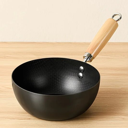 26cm Traditional Cast Iron Flat-Bottom Wok & Fry Pan – Gas & Induction Compatible, No Lid Peaceful Pleasures Health and Wellness