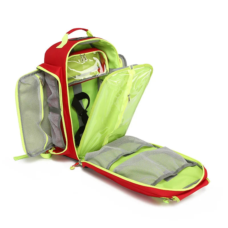 Waterproof Emergency First Aid Backpack That Can Hold 2L Oxygen Cylinders Backpack Large Capacity Disaster Relief Equipment Bag Peaceful Pleasures Health and Wellness