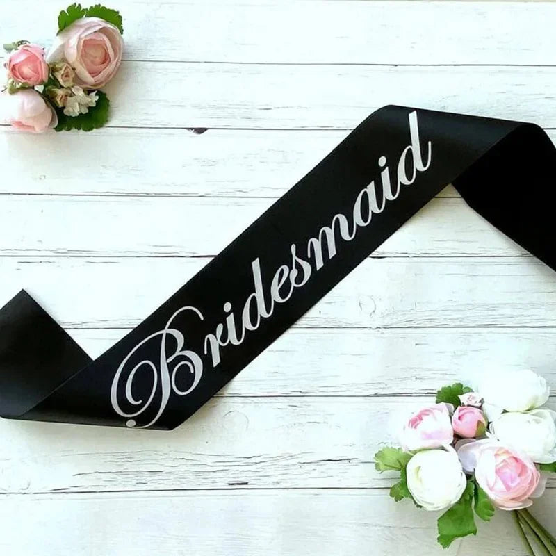 Bridal Party Sash – Bride, Bridesmaid, Maid of Honor Wedding Bridal Party Sash Peaceful Pleasures Health and Wellness bridesmaid
