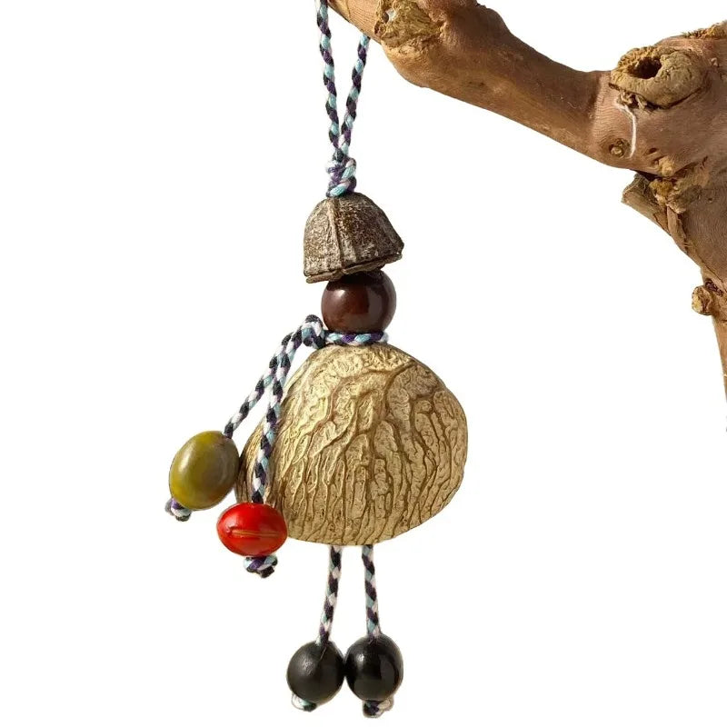 Indonesian Villain Black Fruit Shell Handmade Handbell Bag Trailer