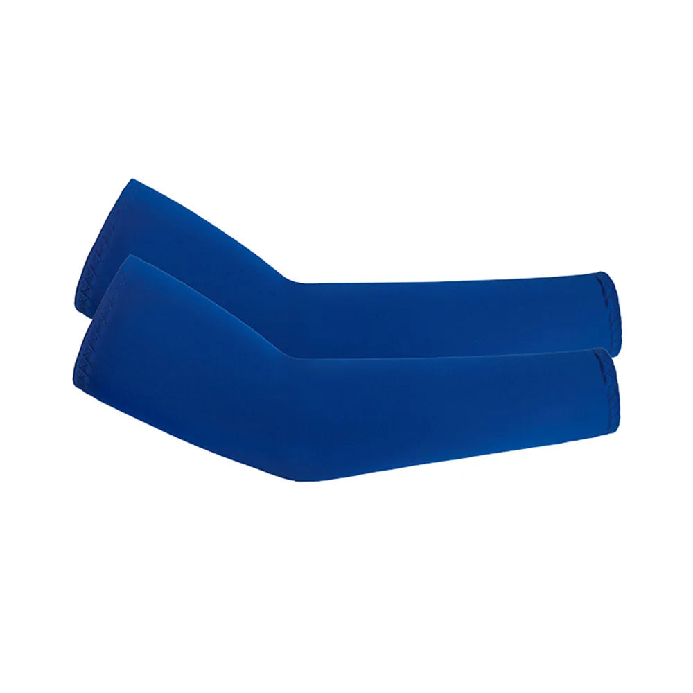 Cycling Sun Protection Ice Silk Sleeves Comfortable Breathable and UV-resistant Arm Protection Sleeves for Outdoor Cycling Peaceful Pleasures Health and Wellness blue-1 pair
