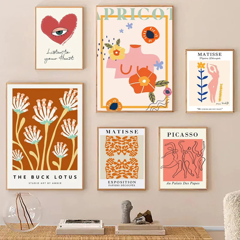 Picasso Matisse Abstract Wall Art Canvas Painting Nordic Color Block Aesthetics Posters and Prints Living Room Decor Pictures Peaceful Pleasures Health and Wellness