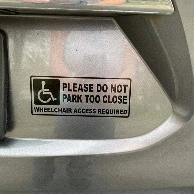 15cm X 6cm Wheelchair Access Required Car Stickers Decals Window Door Disabled Peaceful Pleasures Health and Wellness