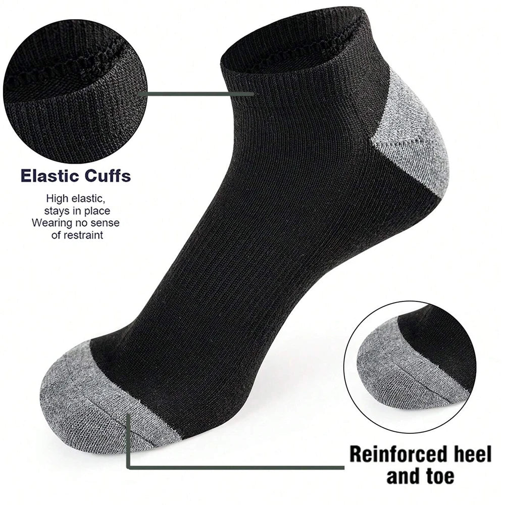 10 Pairs Of Comfortable Breathable Socks Sweat Absorbing Odor Proof Low Cut Solid Color Socks Suitable For Outdoor Activities Peaceful Pleasures Health and Wellness