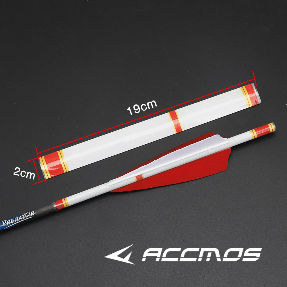 ACCMOS 2 Packs Archery Arrow Sticker Heat Shrinkable Paster Outdoor