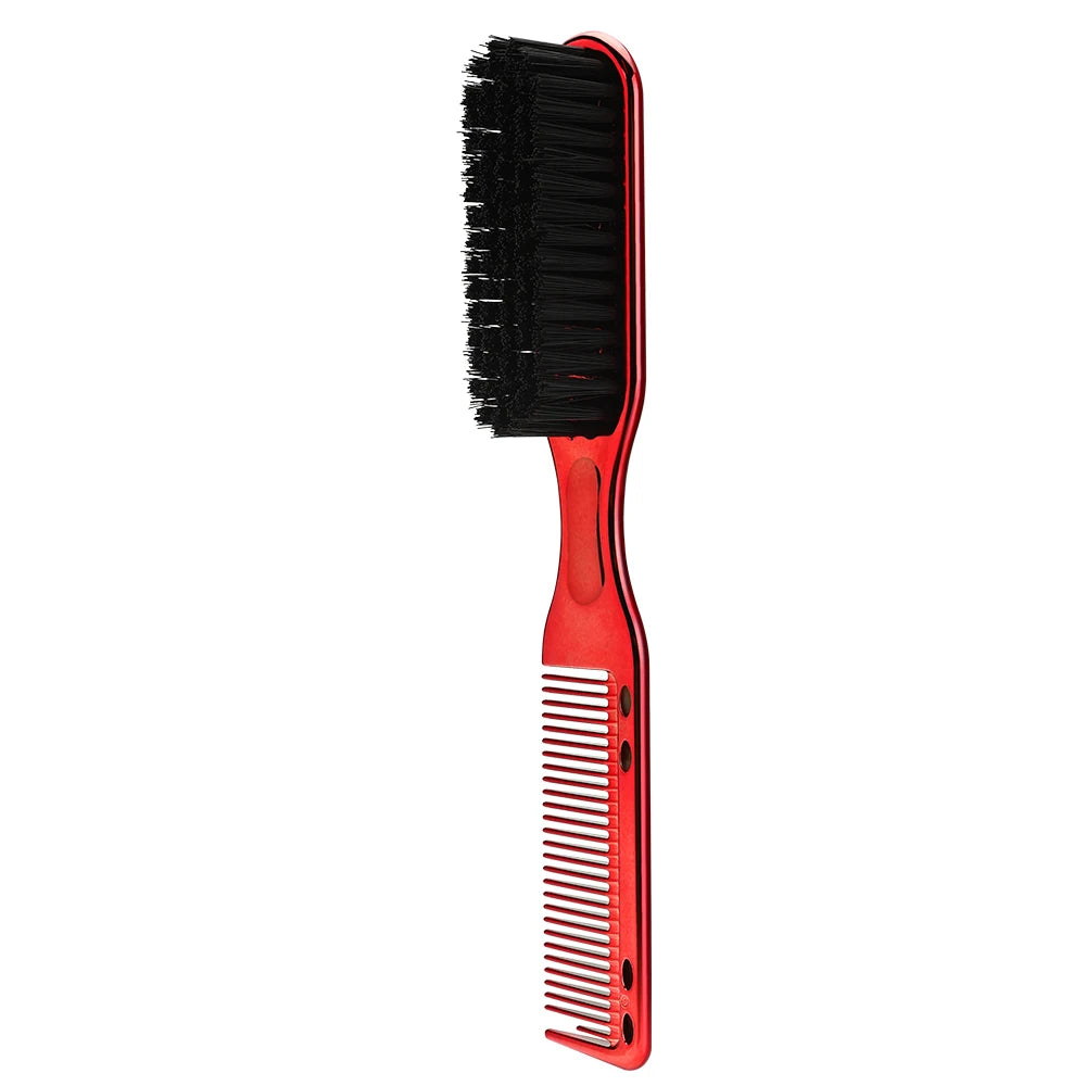 Salon Barber Beard Comb Two-sided Men's Shaving Brush Beard Brushes Salon Hairdressing Hair Styling Tool High-Qualit Peaceful Pleasures Health and Wellness red