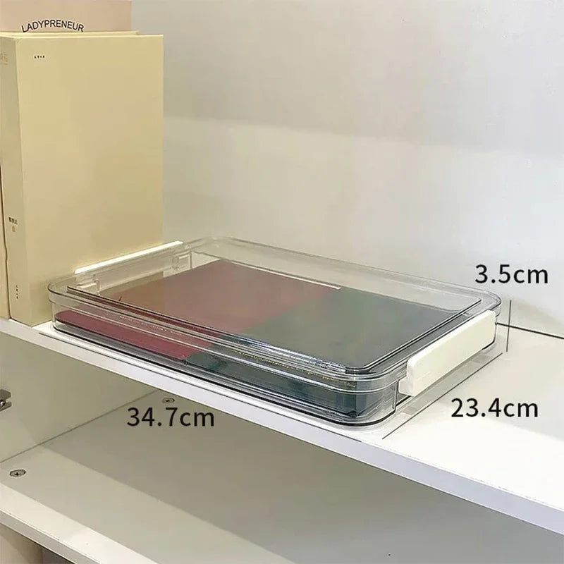 Stackable Transparent Desktop Document & Paper Organizer Box