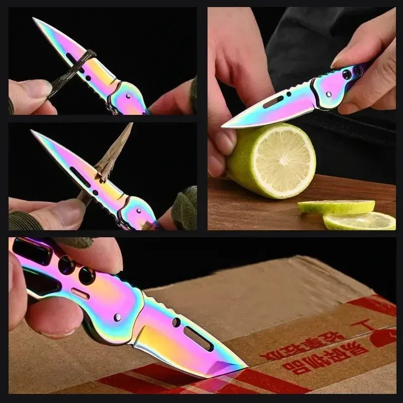 Stainless Steel Folding Pocket Knife – 3 or 6 Pack Peaceful Pleasures Health and Wellness