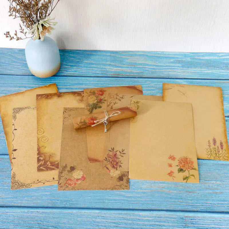 Retro Kraft Paper Stationery 8 Craft Design Styles Suitable Writing