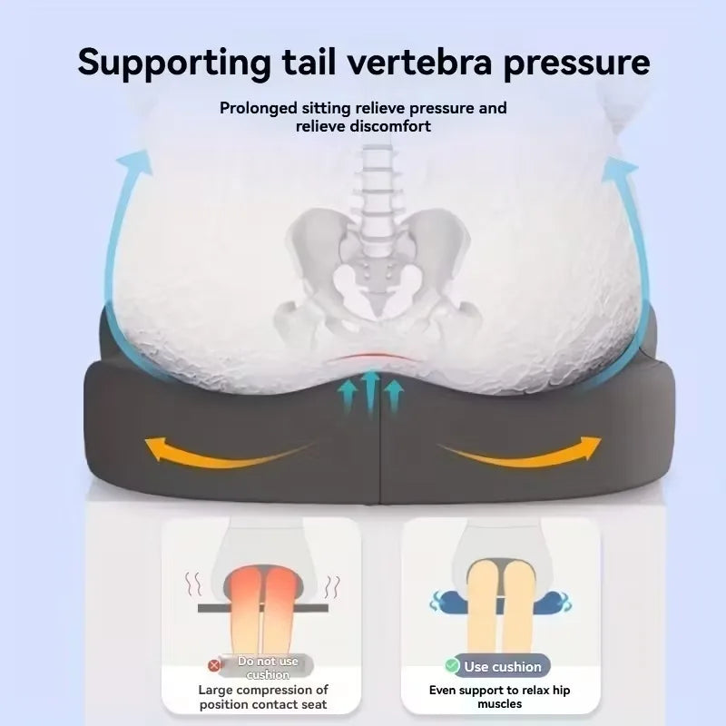 Ergonomic Memory Foam Seat Cushion | Tailbone & Coccyx Support