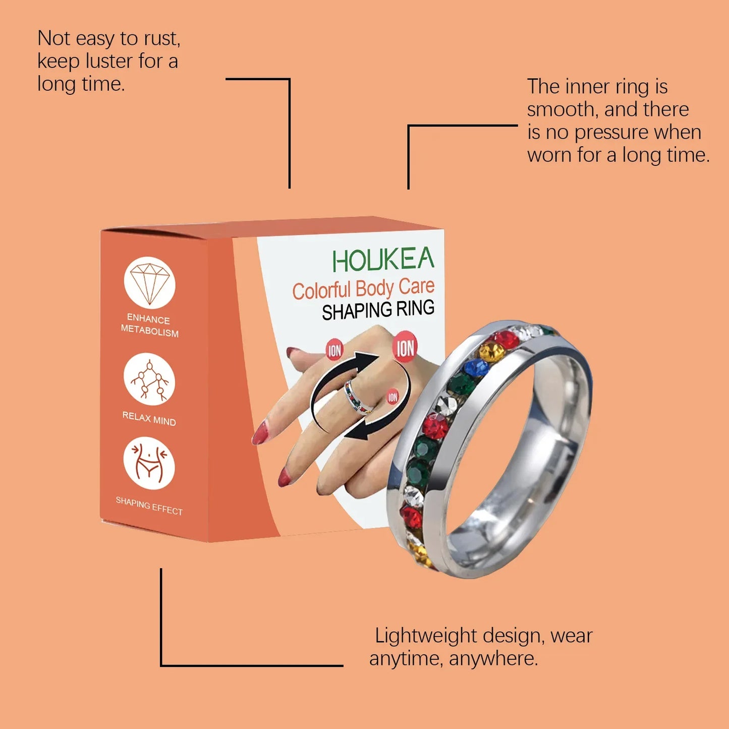 HOUKEA Slimming Ring – Blood Circulation & Body Shaper