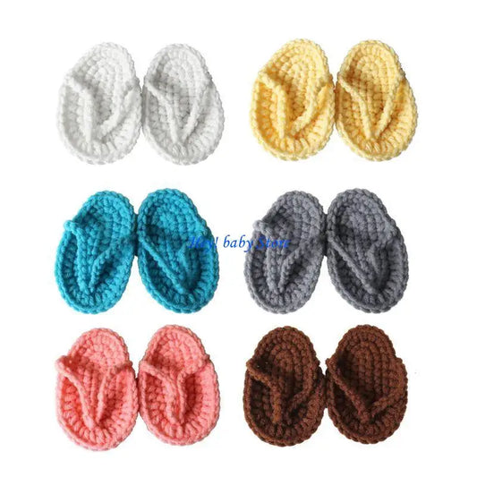 Crochet Baby Sandals – Soft Knit Newborn Photo Props 0–6 Mo Baby Photo Props Peaceful Pleasures Health and Wellness