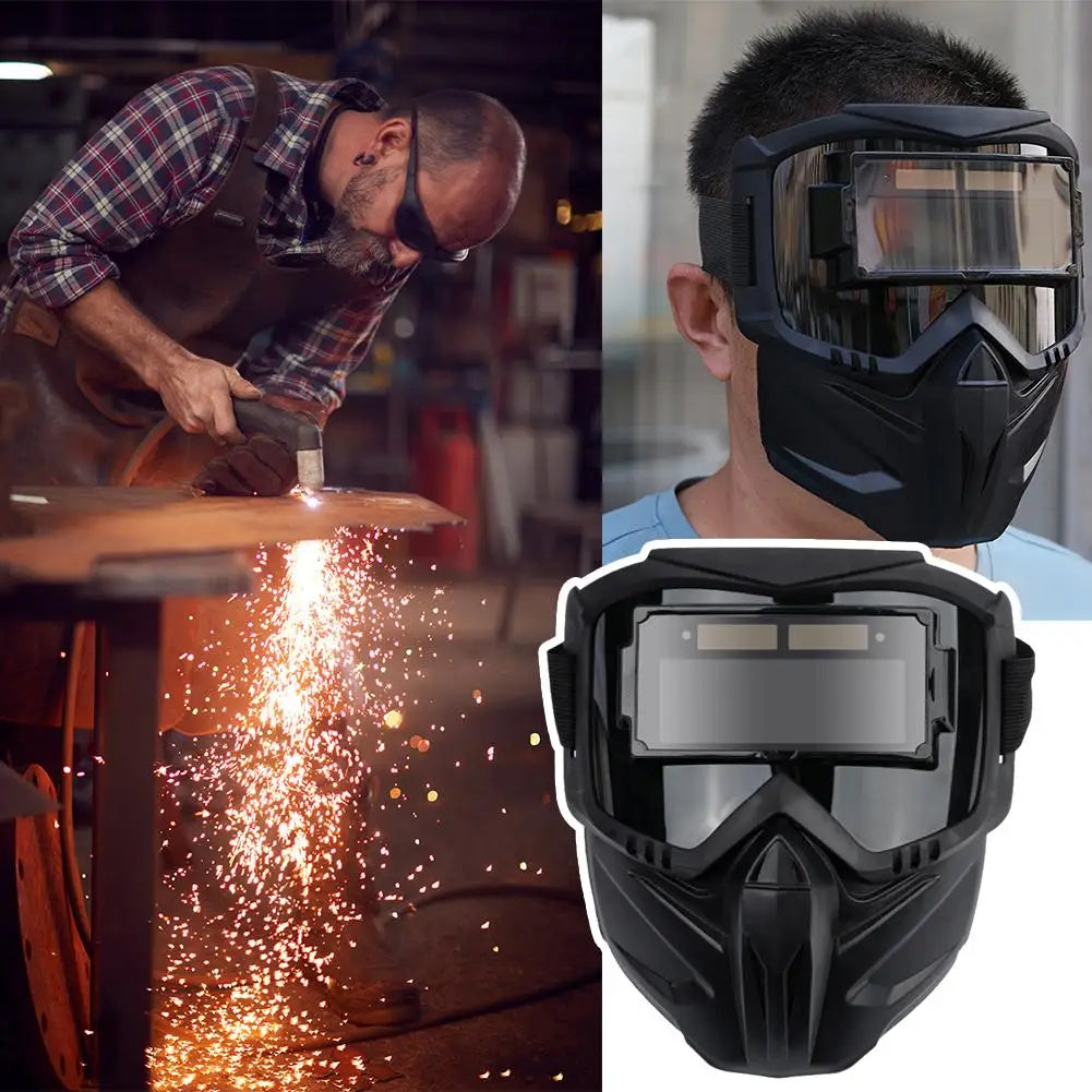 Welding Protective Equipment Face Protector Auto Darkening Welding Glasses Work Adjustable Impact Resistant Welder Face Shield Peaceful Pleasures Health and Wellness