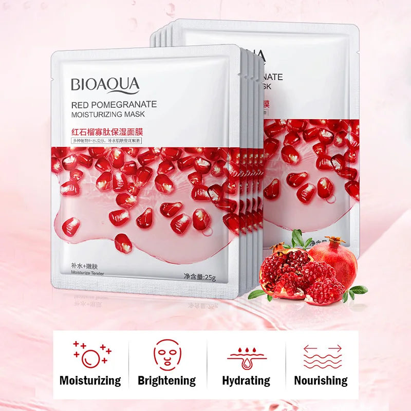 BIOAQUA Fruit Sheet Masks 8pc | Hydrating & Brightening Skin