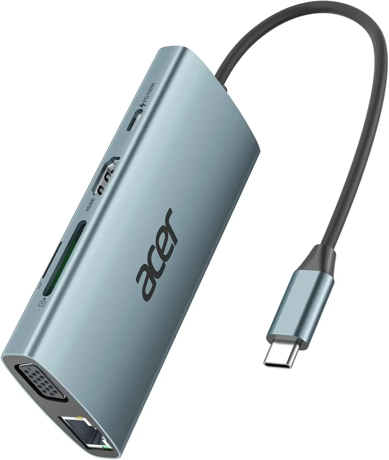 9-in-1 USB C Hub with 4K HDMI, Ethernet Adapter, VGA, SD Card Reader & 100W PD Charging for Laptops Peaceful Pleasures Health and Wellness United States