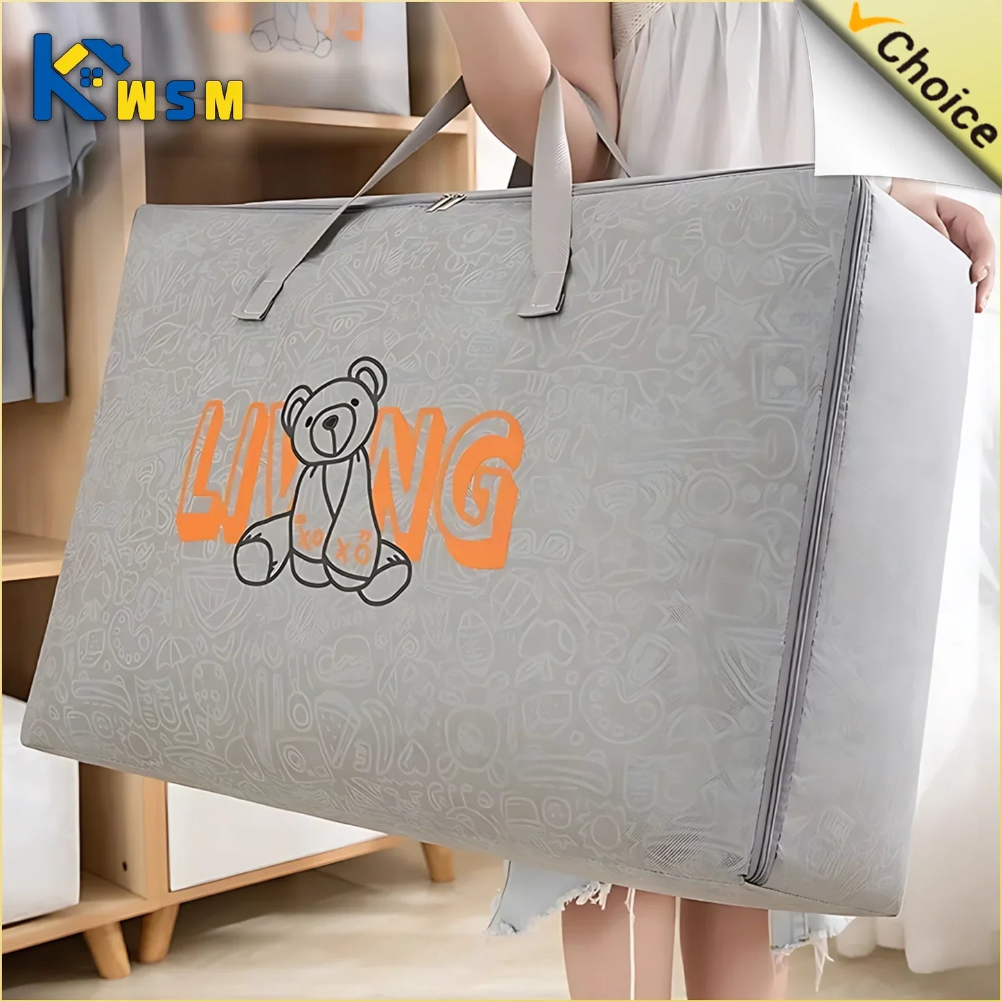 Waterproof Non-Woven Clothes & Quilt Storage Bags | 1–5 Pcs