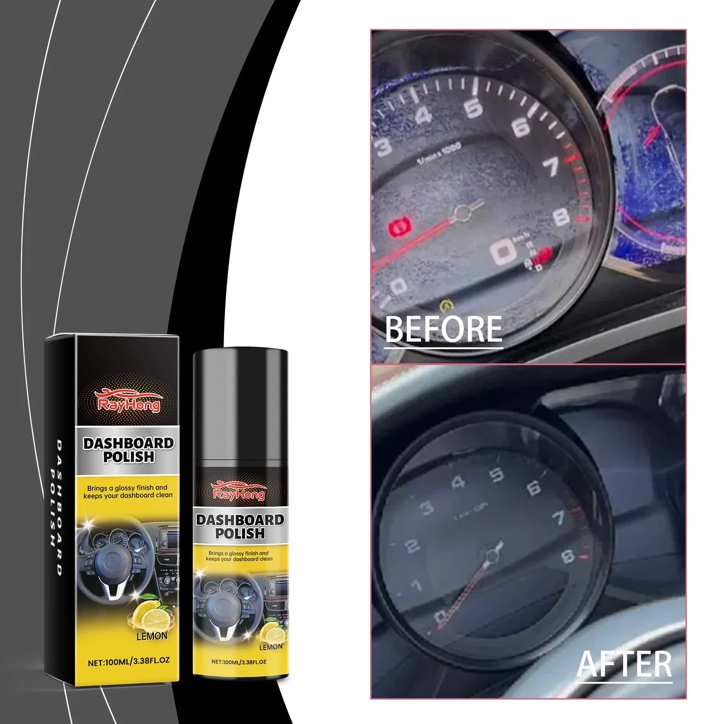 RAYHONG 100G Dashboard Polish – Remove Stains & Restore Shine