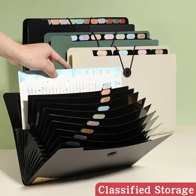 5-Layer A4 File Folder Storage Bag | Desk Organizer