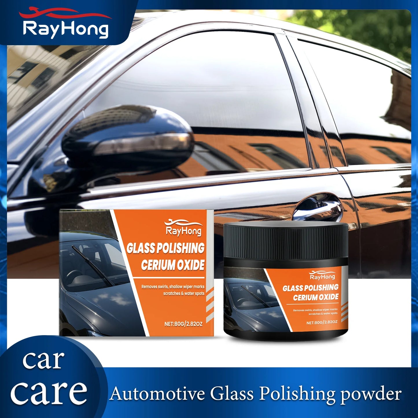 Rayhong Car Glass Polishing Powder – Oil Film & Scratch Remover