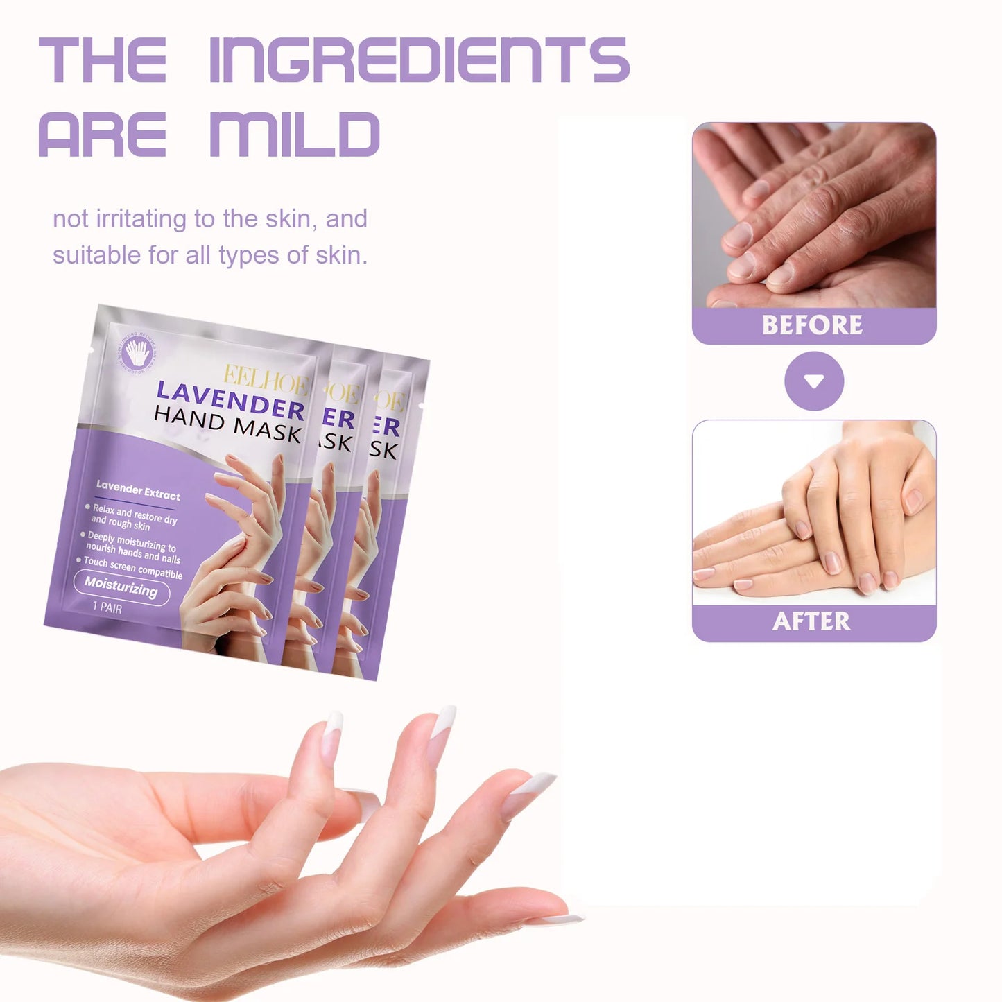 Lavender Niacinamide Hand Mask – Brightening & Moisturizing