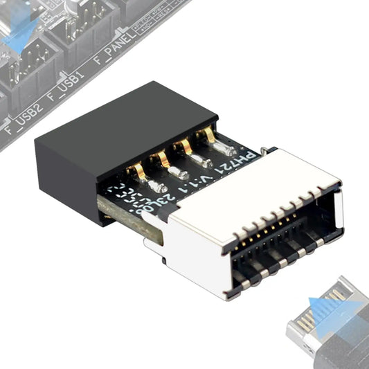 USB 2.0 9-Pin to Type-E Female Adapter | Motherboard USB-C Motherboard USB Adapter Peaceful Pleasures Health and Wellness
