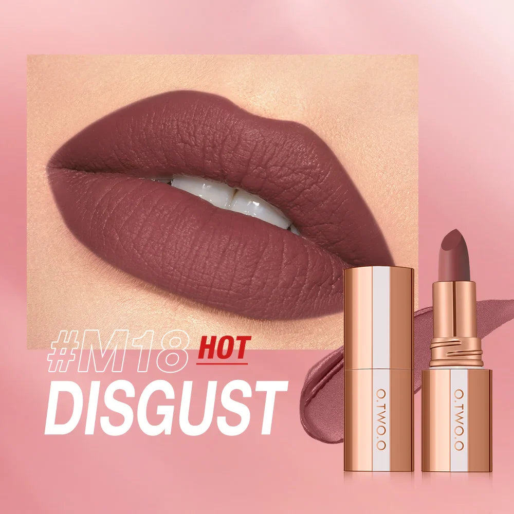 O.TWO.O Matte Lipstick | 8 Colors, Waterproof, Long-Lasting