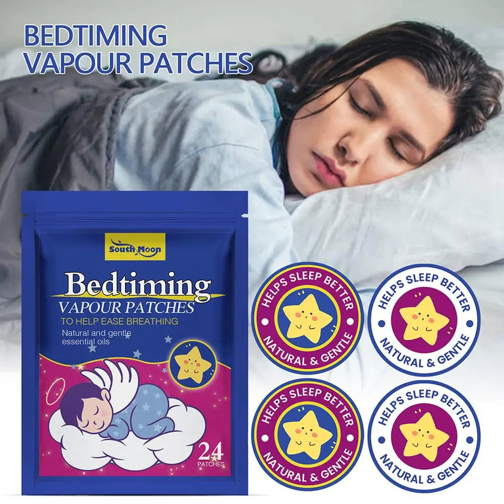 24Patches Sleep Patch Natural Sleep Aid Patch Sleeping Sticker for Adults Improve Sleep Cycle Nighttime Body Care Peaceful Pleasures Health and Wellness