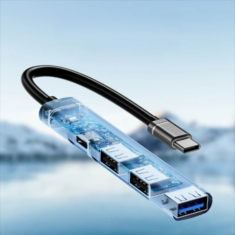 4-Port USB-C Hub 3.0 – 5Gbps OTG Splitter for MacBook & Laptop