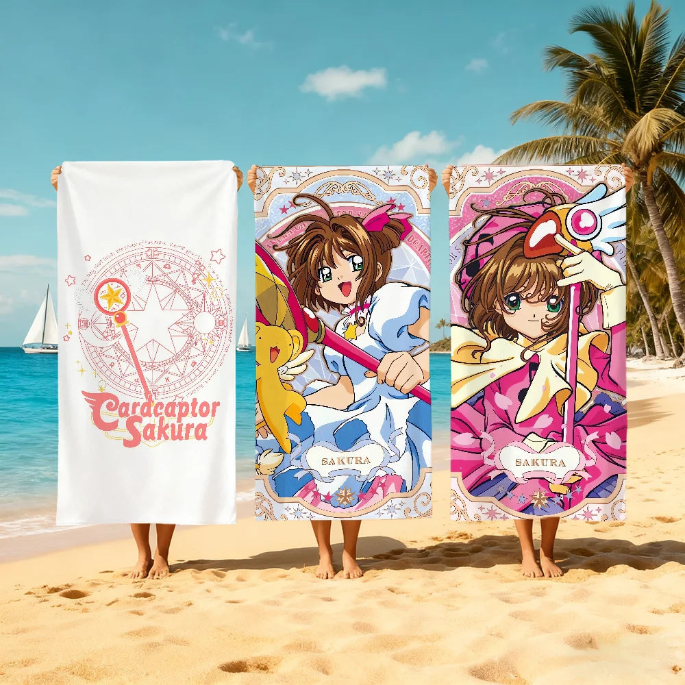 Cardcaptor Sakura Microfiber Beach Towel | Quick-Dry, 11 Sizes Microfiber Beach Towel Peaceful Pleasures Health and Wellness