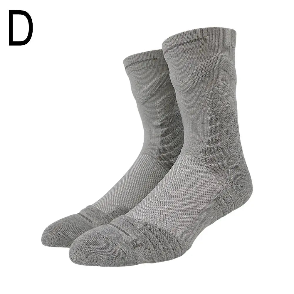 Men's Elite Thick Basketball Socks – High-Top Towel Bottom