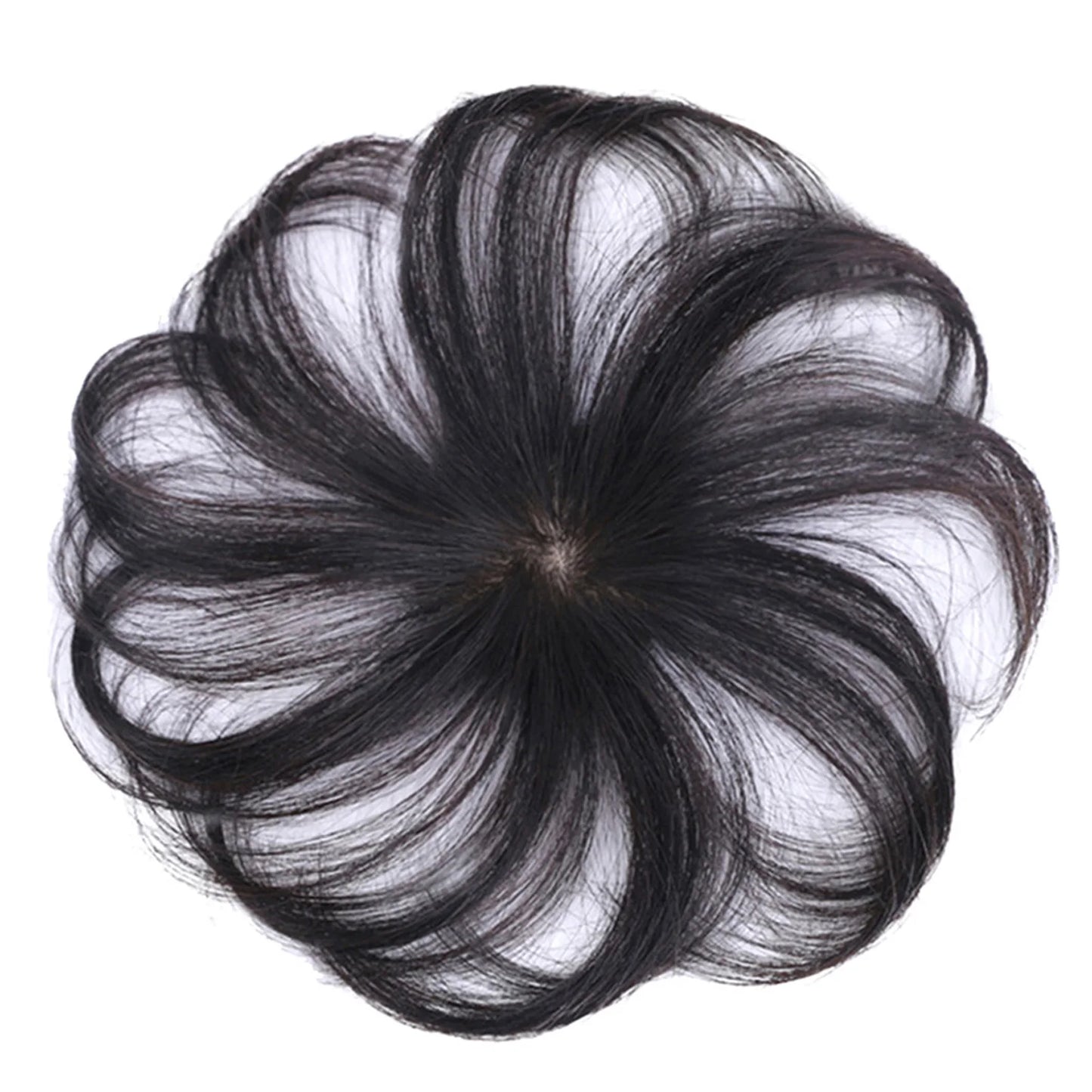 Women Hair Extension Wig Artifact Hair Mono Topper Pieces for Everyday Daily Wearing Peaceful Pleasures Health and Wellness Black 20CM