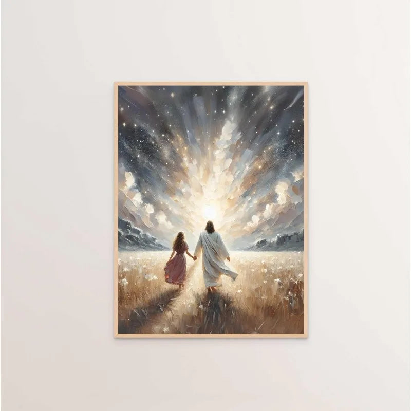 (1pc frameless)Modern Christian Believer Poster Jesus Praying Shepherd Bible Verse Easter Canvas Painting Wall Art for Kids R Peaceful Pleasures Health and Wellness