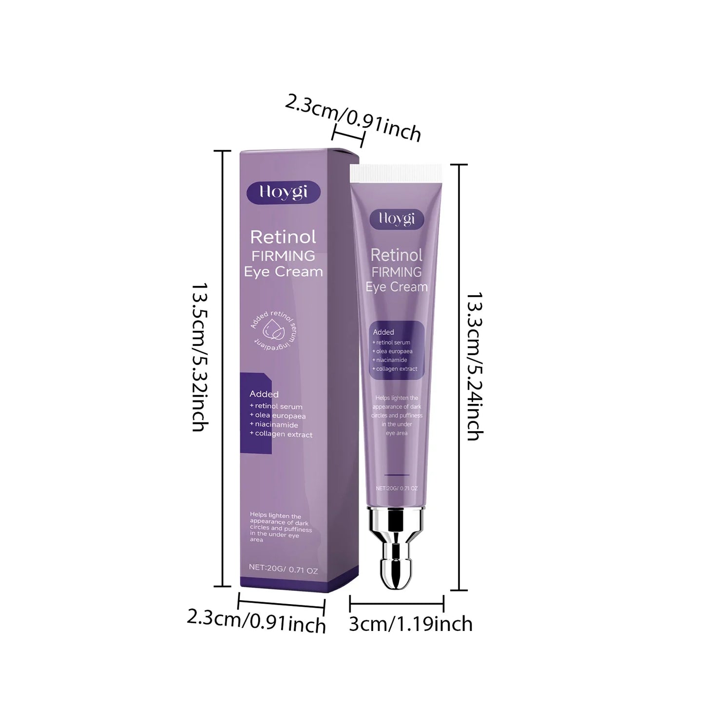 Hoygi Retinol Eye Cream – Dark Circles, Puffiness & Fine Lines