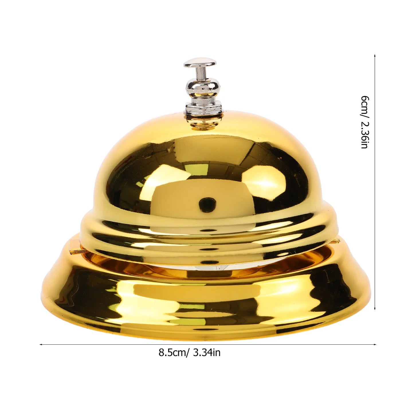 Premium Metal Desk Bell Press Down Mechanism Strong Loud Ring Sound for Restaurant Bar Hotel Reception Counter Service Bell Use Peaceful Pleasures Health and Wellness
