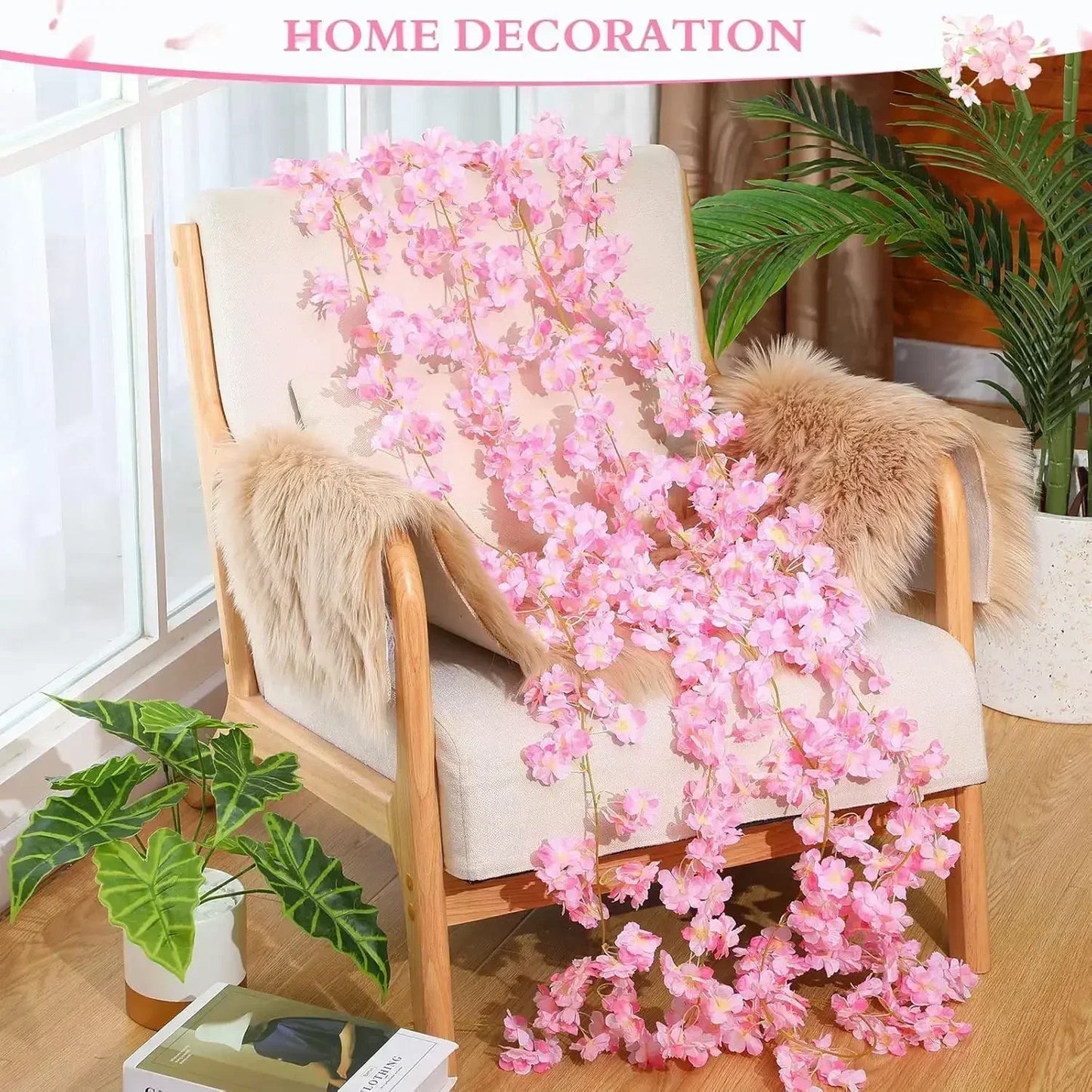 Artificial Cherry Blossom Garland 180cm | Wedding & Home Décor