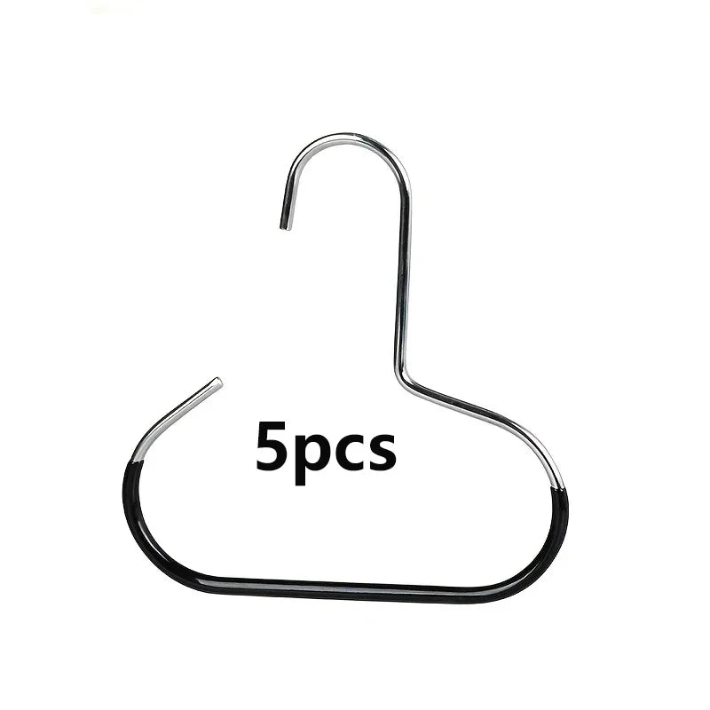Storage Artifact Hook Hanger Suitable for Hats Tie Scarves Bags Multifunctional Display Stand Strong Load Support No Deformation Peaceful Pleasures Health and Wellness 5pcs Black