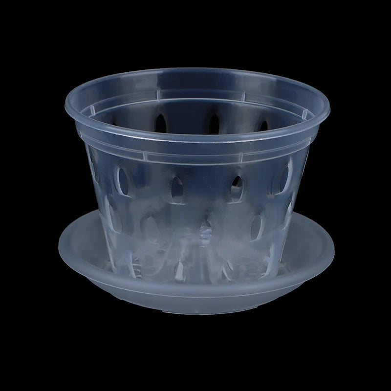 Household Orchid Special Flower Pot Garden Plant Drainage Pots With Hole Transparent Orchid Basket Plastic Breathable Flower Pot Peaceful Pleasures Health and Wellness