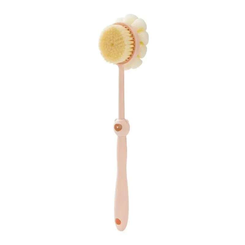 Double-Sided Silicone Body Brush | Long Handle Back Scrubber